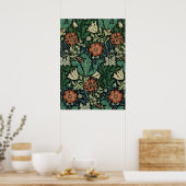 William Morris Compton Floral Art Nouveau Pattern Poster (Keuken)