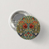 William Morris Compton Floral Art Nouveau Pattern Ronde Button 3,2 Cm (Voorkant /achterkant)