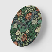 William Morris Compton Floral Art Nouveau Pattern Ronde Klok (Hoek)