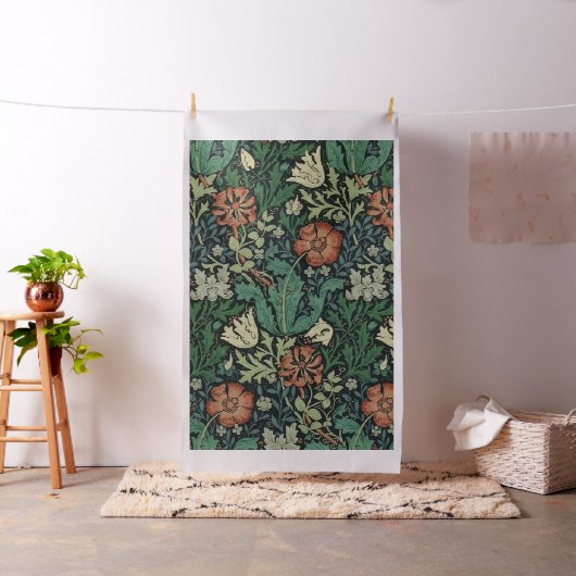 William Morris Compton Floral Art Nouveau Pattern Stof (Voorbeeld)