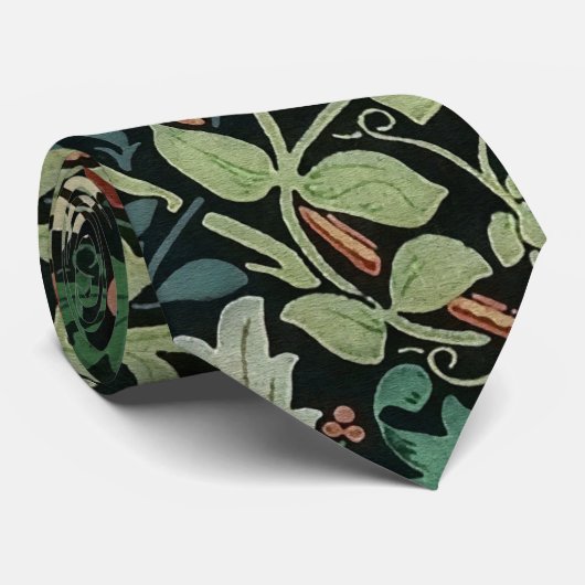 William Morris Compton Floral Art Nouveau Pattern Stropdas (Opgerold)