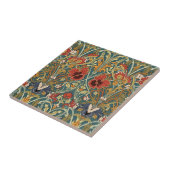 William Morris Compton Floral Art Nouveau Pattern Tegeltje (Zijkant)