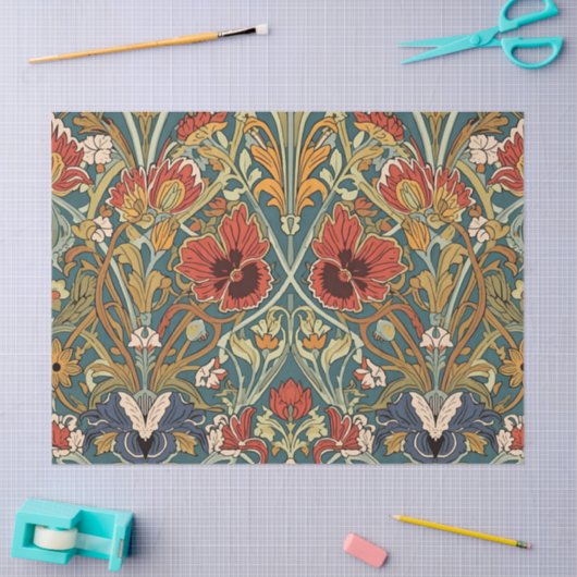 William Morris Compton Floral Art Nouveau Pattern Tissuepapier (Craft)