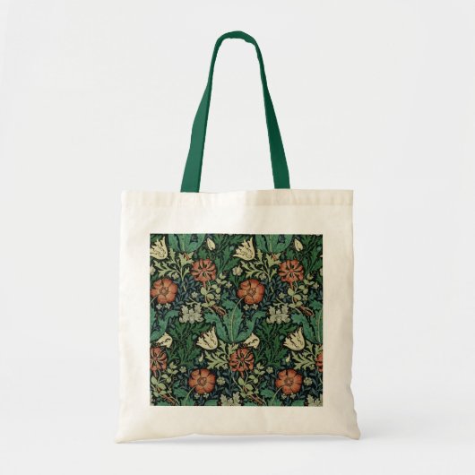 William Morris Compton Floral Art Nouveau Pattern Tote Bag (Voorkant)