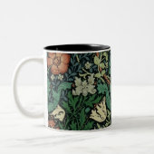 William Morris Compton Floral Art Nouveau Pattern Tweekleurige Koffiemok (Links)