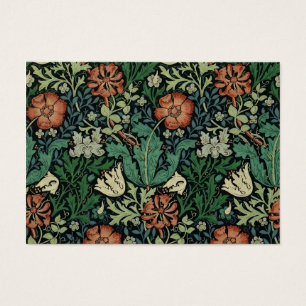 William Morris Compton Floral Art Nouveau Pattern Visitekaartje