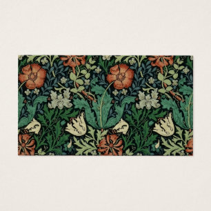 William Morris Compton Floral Art Nouveau Pattern Visitekaartje