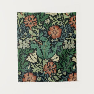 William Morris Compton Floral Art Nouveau Pattern Wandkleed