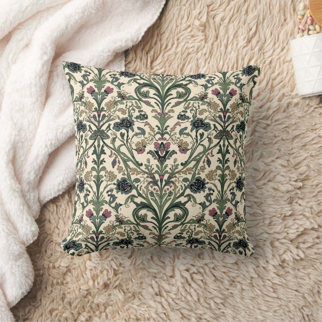 William Morris Compton Florale Art Nouveau Patroon Kussen (Deken)
