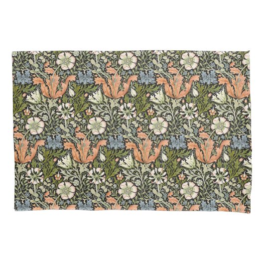 William Morris Compton Florale Art Nouveau Patroon Kussensloop (Voorkant)
