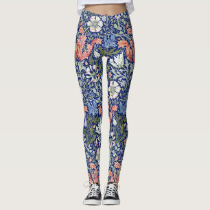 William Morris Compton Florale Art Nouveau Patroon Leggings