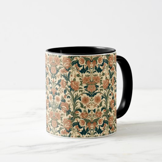 William Morris Compton Florale Art Nouveau Patroon Mok (Voorkant rechts)