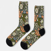 William Morris Compton Florale Art Nouveau Patroon Sokken (Links)