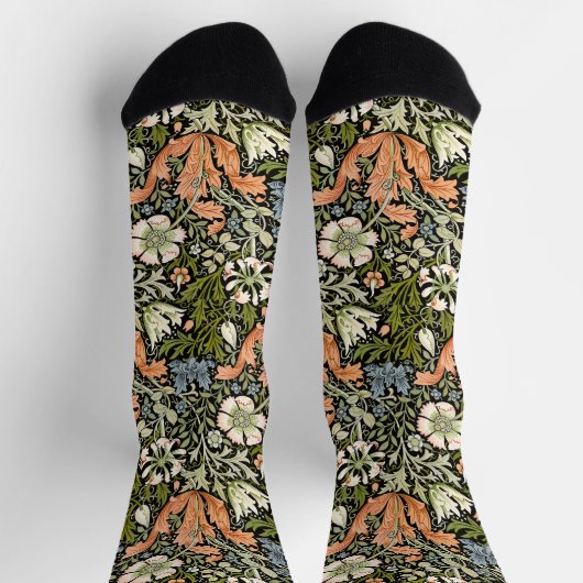 William Morris Compton Florale Art Nouveau Patroon Sokken (Top)