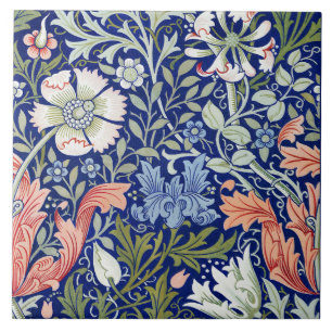 William Morris Compton Florale Art Nouveau Patroon Tegeltje