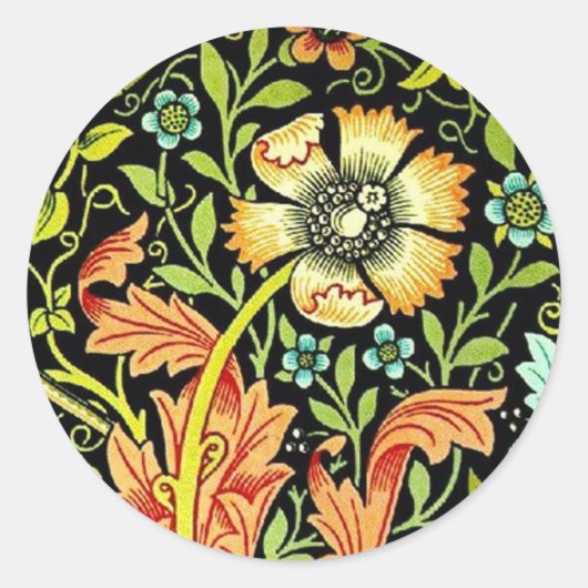William Morris "Compton" Ronde Sticker (Voorkant)