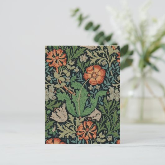 William Morris Compton Wallpaper Classic Briefkaart (Staand voorkant)