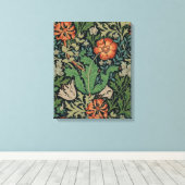 William Morris Compton Wallpaper Classic Canvas Afdruk (Insitu (Houten vloer))
