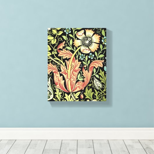 William Morris Compton Wallpaper Classic Canvas Afdruk (Insitu (Houten vloer))