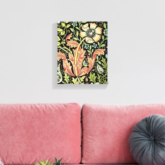 William Morris Compton Wallpaper Classic Canvas Afdruk (Insitu (Woonkamer))