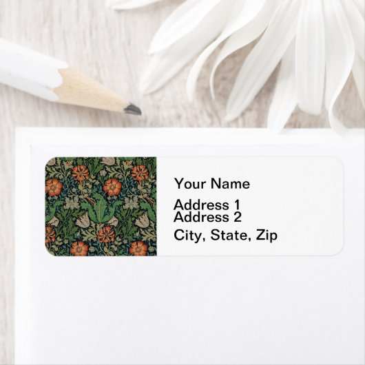 William Morris Compton Wallpaper Classic Etiket (Insitu)