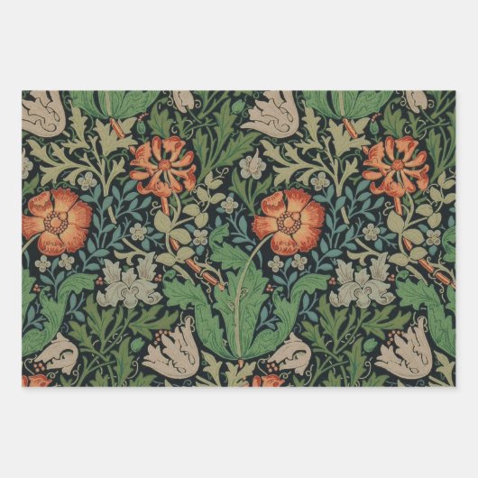 William Morris Compton Wallpaper Classic Inpakpapier Vel (Voorkant)