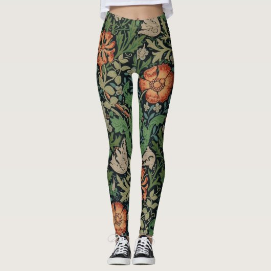 William Morris Compton Wallpaper Classic Leggings (Voorkant)