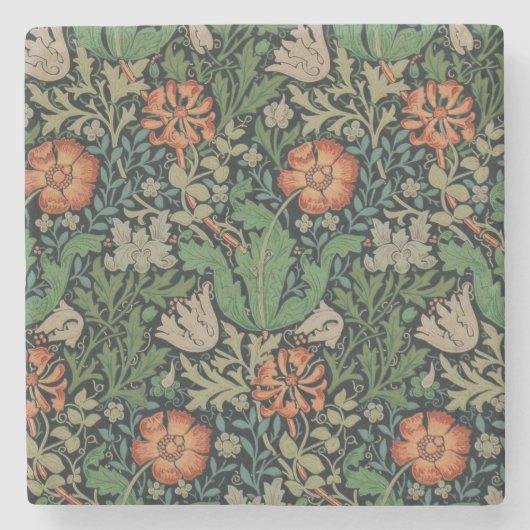 William Morris Compton Wallpaper Classic Stenen Onderzetter (Voorkant)