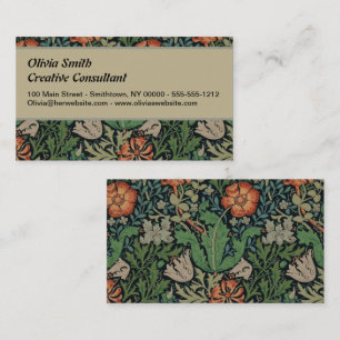 William Morris Compton Wallpaper Classic Visitekaartje