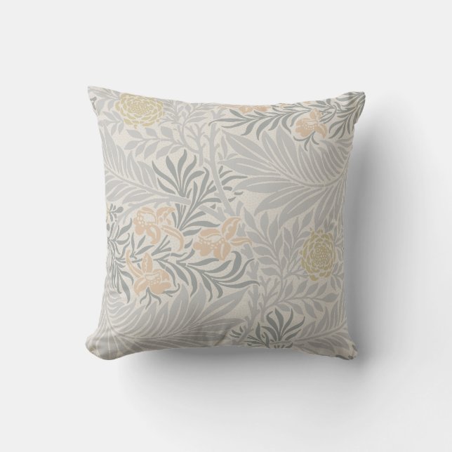 William Morris Coral & Sage Larkspur Patroon Kussen (Voorkant)