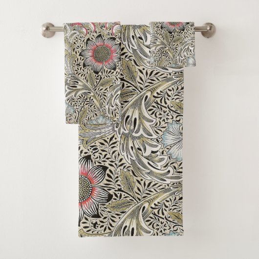 William Morris Corncockle behang floral Bad Handdoek (Insitu)