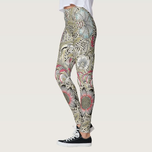 William Morris Corncockle behang floral Leggings (Links)