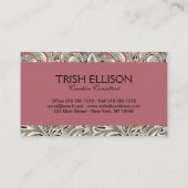 William Morris Corncockle behang floral Visitekaartje (Achterkant)