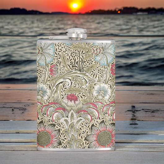 William Morris Corncockle Cream Blue en Pink Heupfles