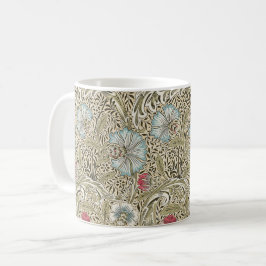 William Morris Corncockle Cream Blue en Roos Koffiemok