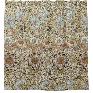 William Morris Corncockle Vintage Bloemmotief Douchegordijn
