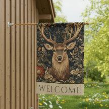 William Morris Cottage Core Deer Floral
