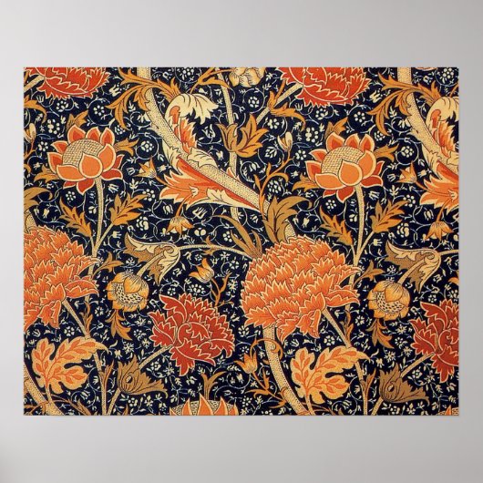 William Morris Cray Behang Bloem Patroon Poster (Voorkant)