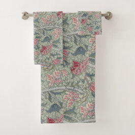 William Morris Cray  Bloemenroze groen Bad Handdoek