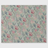 William Morris Cray  Bloemenroze groen Cadeaupapier (Vlak)
