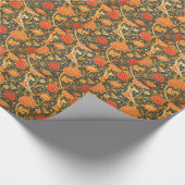 William Morris Cray Bloemmotief Vintage Cadeaupapier (Hoek)