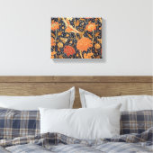 William Morris Cray Bloemmotief Vintage Canvas Afdruk (Insitu (Slaapkamer))