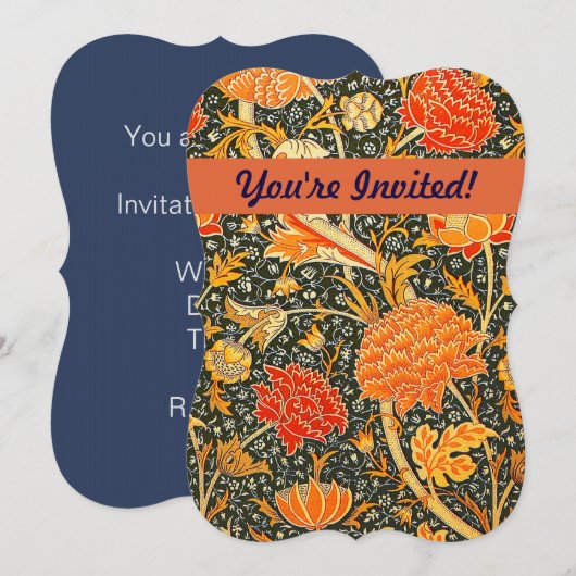 William Morris Cray Bloemmotief Vintage Kaart (Voorkant / Achterkant)