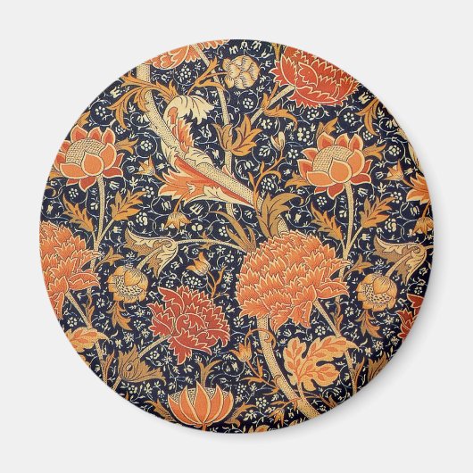 William Morris Cray Bloemmotief Vintage Magneet (Voorkant)