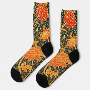 William Morris Cray Bloemmotief Vintage Sokken