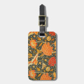 William Morris Cray Bloempatroon Vintage Bagagelabel (Voorkant verticaal)