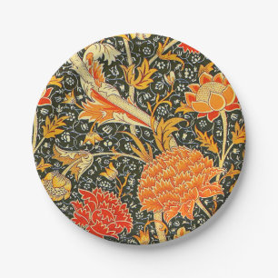 William Morris Cray Bloempatroon Vintage Papieren Bordje