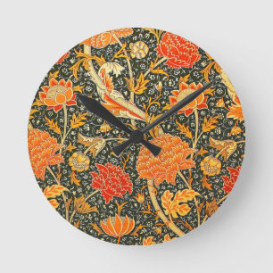 William Morris Cray Bloempatroon Vintage Ronde Klok