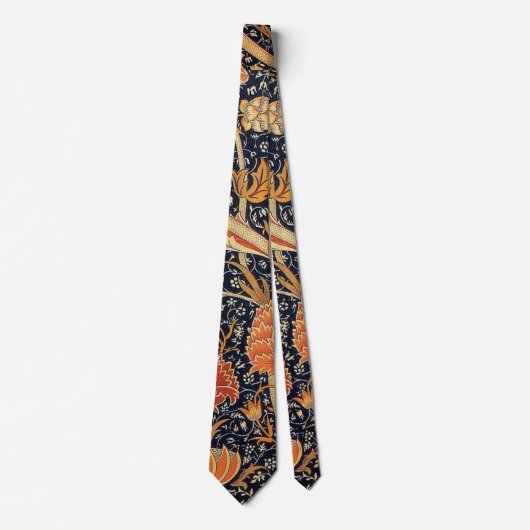 William Morris Cray Bloempatroon Vintage Stropdas (Voorkant)