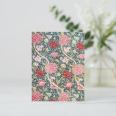 William Morris Cray  Bloesem Floral Design Briefkaart (Staand voorkant)